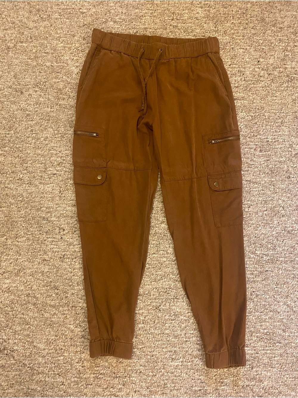 Brown Cargo Jogger Pants